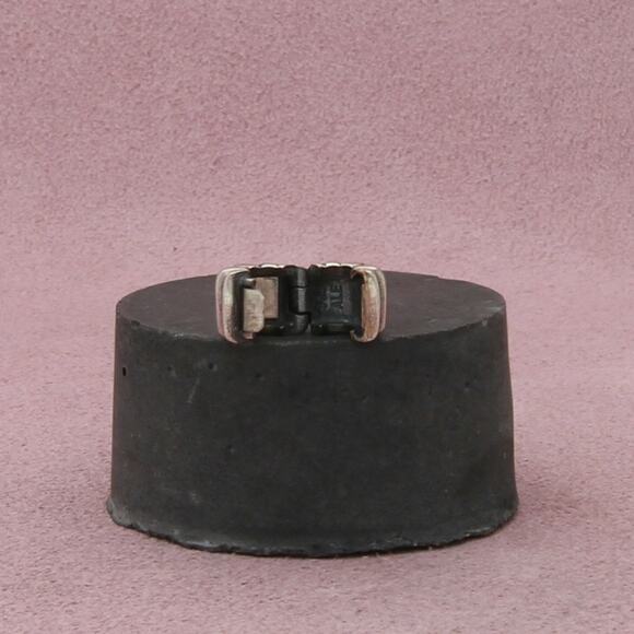 pandora sterling silver ribbed clip charm - Picture 2 of 3